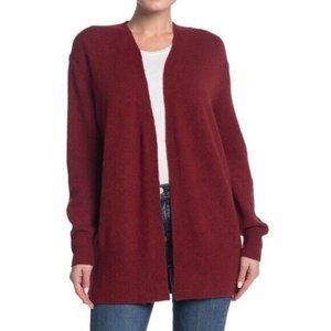 Madewell Cozy Walker Long Cardigan Red Size XXS Wool-Alpaca Open-Front Relax Fit
